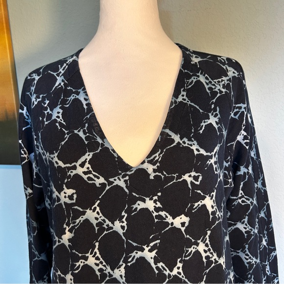 BALENCIAGA T’s Crack Pattern Navy Blue Long Sleeve Sweat Dress - M - Picture 1 of 5